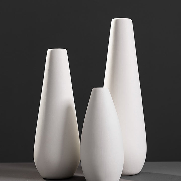 White Porcelain Flower Vases